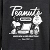 Women's - Peanuts - Charlie Brown Records Lightweight French Terry Wide Neck Long Sleeve Shirt - 2 of 4