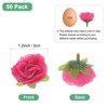 Unique Bargains Silk Plastic Small Faux Rose Artificial Flower Heads 1.2 inch - 3 of 4