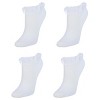 CTM Women's Solid Color Frilly Low-Cut Socks (4 Pack) - 2 of 2