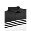 Men's Striped Print Polo Shirt Long Sleeve Collared T-Shirt Casual Color Block Golf Top// - 4 of 4