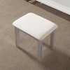 YONWAY Makeup Vanity Table and Stool Set with Adjustable Mirror and Three Storage Drawers for Bedroom,Ideal for Jewelry and Cosmetics Storage - 3 of 4
