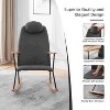 CAVINAS Teddy Fabric Glider Rocking Chair with High Backrest and Adjustable Headrest Pillow,Upholstered Rocking Chair,Nursery Accent Chair for Bedroom - 4 of 4
