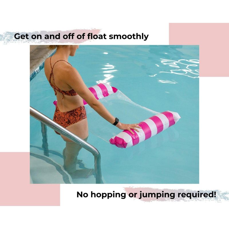 Toynk Inflatable Swimming Pool PVC Float Lounge | Pink, 5 of 8