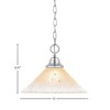 Toltec Lighting Any 1 - Light Pendant in  Chrome with 12" Amber Crystal Shade - 2 of 2