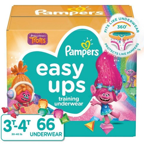 Pampers Easy Ups Girls' Trolls Training Pants - (Select Size and Count) - image 1 of 4
