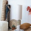 Storied Home Cotton Tufted Rug with Wave Design and Fringe, Beige and Navy - 3 of 3