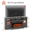 Chic Crate Farmhouse Fireplace TV Stand for 80" TV, 70" Entertainment Center with 36" Electric Fireplace & Storage - 2 of 4