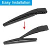 Unique Bargains Rear Windshield Wiper Blade Arm Set 185mm 7 Inch for Mercedes-Benz Fortwo 2013 2014 2015 2016 2017 - 2 of 4
