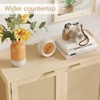 Rattan Shoe Storage Cabinet, 5-Tier Boho Shoe Organizer, Accent Credenza Cabinet, Natural - 4 of 4