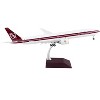 Boeing 777-300ER Commercial Aircraft with Flaps Down White with Dark Red Stripes 1/200 Diecast Model Airplane by GeminiJets - 2 of 4