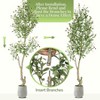 5FT Faux Olive Tree Tall,Olive Trees Artificia Indoor with White Planter - 4 of 4