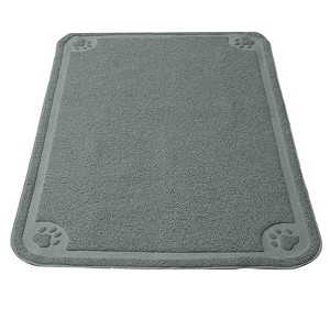 The Lakeside Collection Cat Litter Box Mat - Oversized, Non-Slip, Durable, Easy Cleanup - Gray Jumbo - 1 of 1