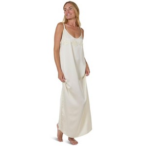 Memoi Women's Slip Dress with Lace - 1 of 4