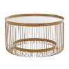 Contemporary Metal Mirrored Coffee Table Gold - Olivia & May - 4 of 4