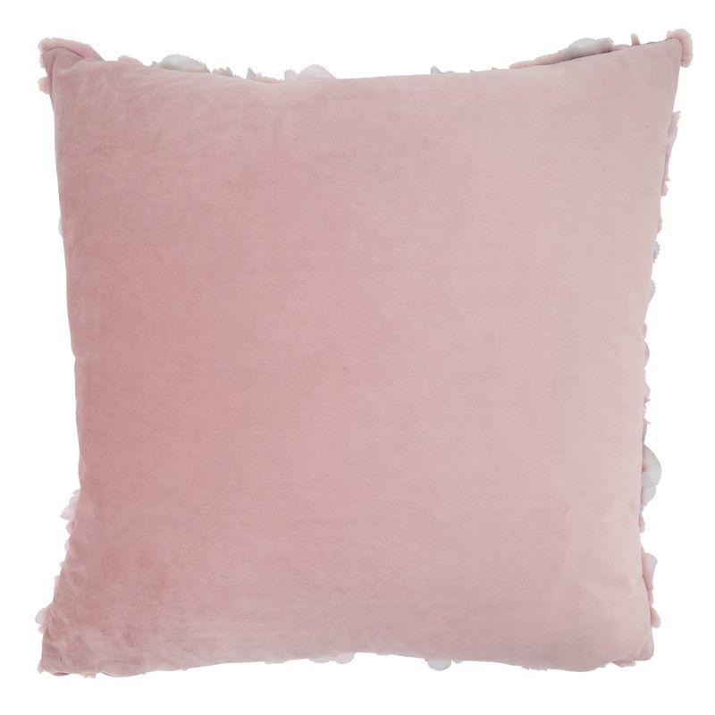 Saro Lifestyle Rose Wedding Cake Throw Pillow With Down Filling, Rose, 17" x 17", 2 of 4