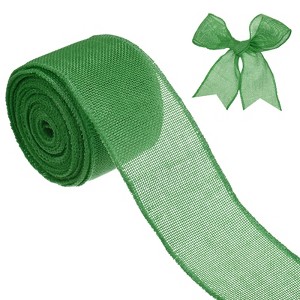 Unique Bargains Burlap Wired Edge Durable Thick Fabric Ribbons for DIY Crafts 1 Pc - 1 of 4