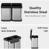 2×5.3 Gallon Open Top Trash Can, Fingerprint Proof Stainless Steel Dual Compartment Garbage Bin for Kitchen Office Restaurant Bathroom, NO LID - 4 of 4