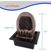 Decorative Tabletop LED Water Fountain for Soothing Ambiance with Calming Water Flow, Indoor/Outdoor Use, Elegant Black Design - 4 of 4
