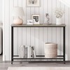 Whizmax Console Table, Industrial entryway Table, Narrow Sofa Table with Glass Shelf,Entrance Table for Entryway, Hallway, Living Room, Foyer - 2 of 4