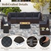 Tangkula 12 PCS Furniture Set w/ 32" Fire Pit Table & Propane Tank Cover Outdoor - 2 of 4
