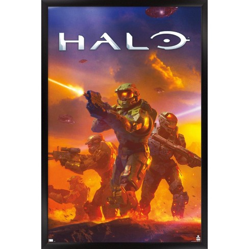 Trends International Halo Master Chief Battle Framed Wall Poster Prints Target