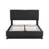 Full Size Upholstered Platform Bed with Hydraulic Storage System and LED Light - 3 of 4