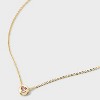 14K Gold Dipped Cubic Zirconia Round Heart Slider Necklace - A New Day™ Gold - 4 of 4