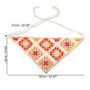 Unique Bargains Women's Fashion Knitted Hollow Triangle Headwrap 20.47"x9.45" Blue Red 1 Pc - 3 of 4