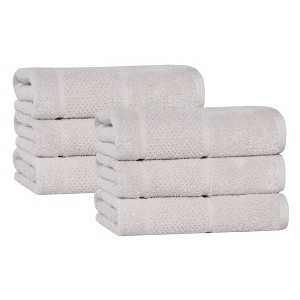 Smart Twist Viscose Cotton Blend Medium Weight Solid Thick Border Towel Set by Blue Nile Mills - 1 of 4