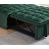 NicBex Couches for Living Room Armless Convertible Sleeping Single Sofa Bed Velvet Upholstered Couch with Removable Back for Apartment - 3 of 4