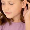 Girl's Round Solitaire Screw Back Sterling Silver Earrings - In Season Jewelry - 3 of 4