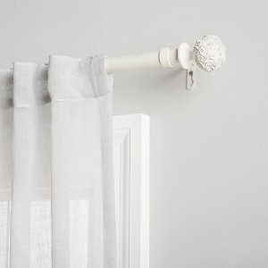 EXCLUSIVE HOME Peony 1" Curtain Rod and Coordinating Finial Set - 1 of 3