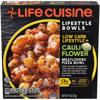 Life Cuisine Frozen Meatlovers Cauliflower Pizza Bowl - 11oz