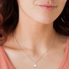 EVERLY JEWELRY | Sterling Silver Pendant with Gemstone and Created Gemstone – Multiple Stone Options - 4 of 4