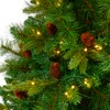Nearly Natural 6-ft West Virginia Full Bodied Mixed Pine Artificial Christmas Tree with 300 Clear LED Lights and Pine Cones - 3 of 4