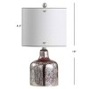 19" Glass Gemma Bell Table Lamp Chrome with Linen Shade - JONATHAN Y: Modern Bedside Lighting - image 4 of 4