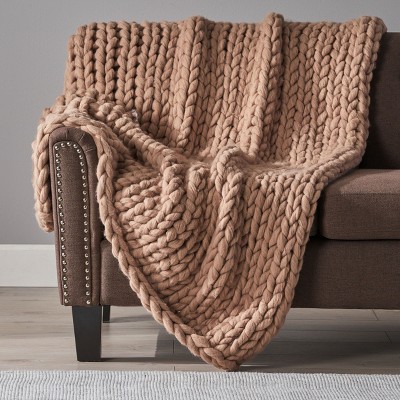 NicBex 50x60 Inch Woven Throw Blanket Fuzzy Cozy Blanket for Bed Bench Sofa Armchair