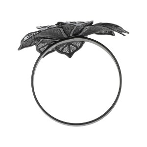 Unique Bargains Napkin Ring Flower Stainless Steel 1 Pc - 1 of 3