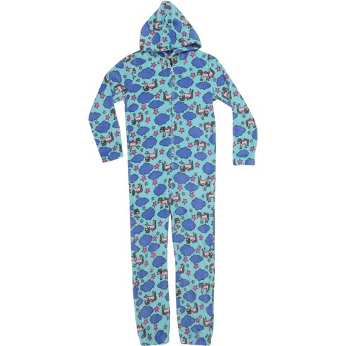 Girls' Lilo & Stitch Hooded Union Suit - Blue : Target