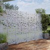 Lirago Metal Outdoor Privacy Screen Freestanding Patio Decorative Screens 72"x35" White - 3 of 4