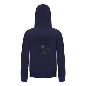 Everyday Kids Sports Collection Soccer Zip Up Hoodie – Vintage Sketch Graphic Sweatshirt - 1 of 4