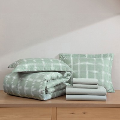 Swift Home | 7-Piece Reversible Printed Bed-In-A-Bag Bedding Set
