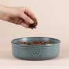 Mason Cash: Reactive Paw Pet Bowl - 7", 32oz - Blue Glaze, Dog Food-Water Dish - 4 of 4