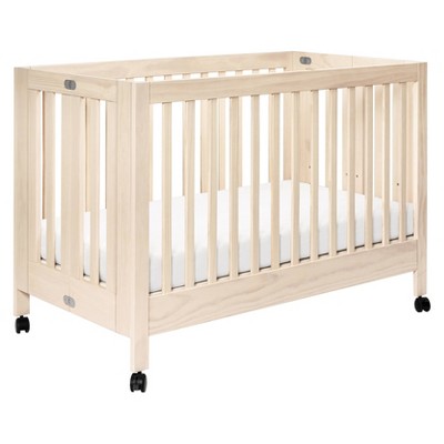 Photo 1 of Babyletto Maki Full-Size Folding Crib With Toddler Bed Conversion Kit - Washed Natural