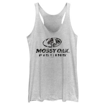 Women's Mossy Oak Black Water Fishing Logo Racerback Tank Top