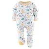 The Peanutshell Green Dino Footed Baby Sleepers for Boys - 4 of 4
