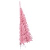 vidaXL Artificial Half Christmas Tree with Stand Pink 4 ft PVC - 4 of 4