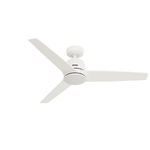 Hunter Fans 52" Malden Ceiling Fan Matte White Finish with 3 Blades - WhisperWind Motor for Quiet Performance - 1 of 4