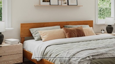 White Twin Solid Wood Headboard with USB Ports