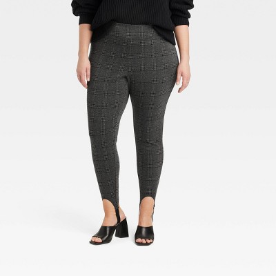 High Waisted Check Leggings